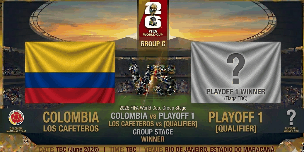 Colombia vs Playoff 1 Winner