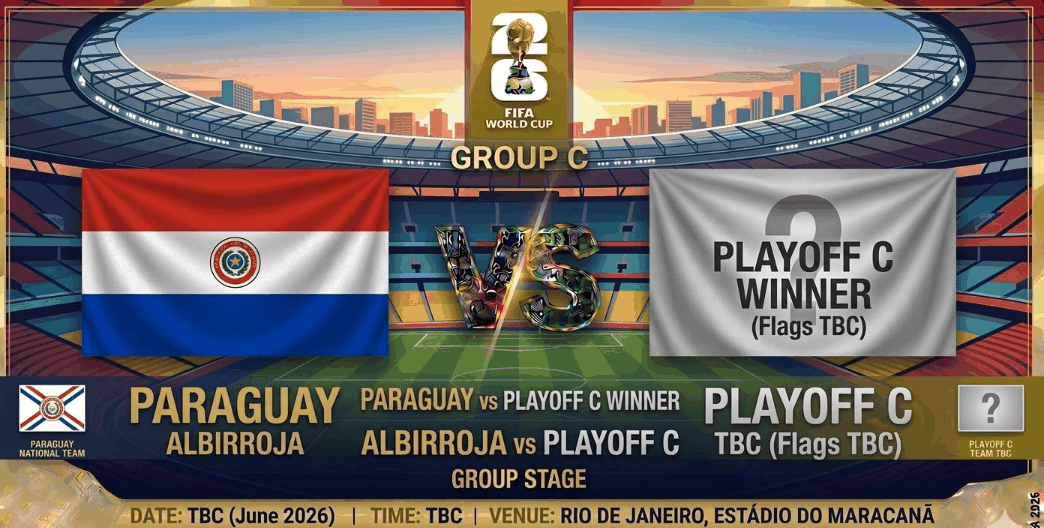 Paraguay vs Playoff C Winner