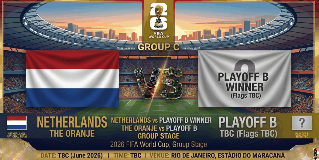Netherlands vs Playoff B Winner