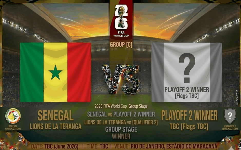 Senegal vs Playoff 2 Winner